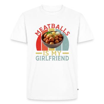 Cadeaux pour les amateurs de boulettes de viande - T-shirt Premium bio Homme - blanc - Devant - Nico (187cm)