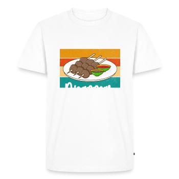 Cadeaux pour les amateurs de boulettes de viande - T-shirt Premium bio Homme - blanc - Devant - Nico (187cm)
