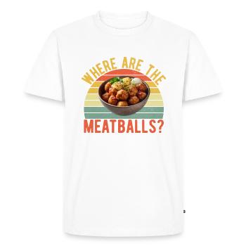 Cadeaux pour les amateurs de boulettes de viande - T-shirt Premium bio Homme - blanc - Devant - Nico (187cm)