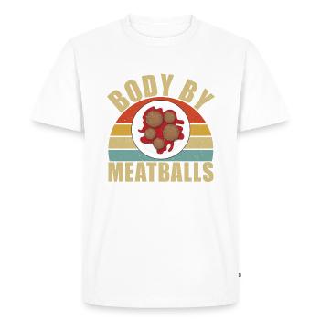 Cadeaux pour les amateurs de boulettes de viande - T-shirt Premium bio Homme - blanc - Devant - Nico (187cm)