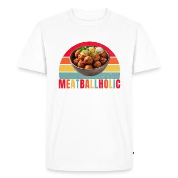 Cadeaux pour les amateurs de boulettes de viande - T-shirt Premium bio Homme - blanc - Devant - Nico (187cm)