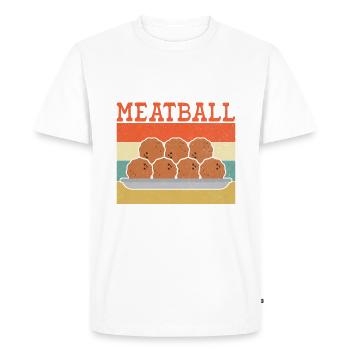 Meatball Lovers Gifts - Men's Premium Organic T-Shirt - white - Front - Nico (187cm)
