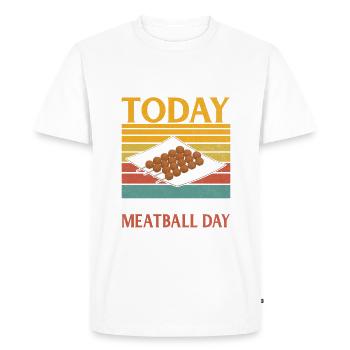 Cadeaux pour les amateurs de boulettes de viande - T-shirt Premium bio Homme - blanc - Devant - Nico (187cm)