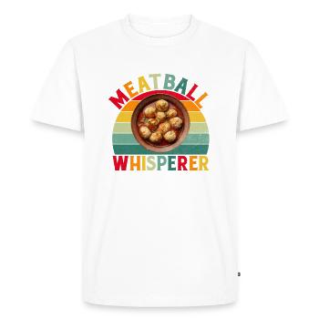 Meatball Lovers Gifts - Men's Premium Organic T-Shirt - white - Front - Nico (187cm)
