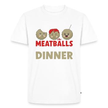 Cadeaux pour les amateurs de boulettes de viande - T-shirt Premium bio Homme - blanc - Devant - Nico (187cm)