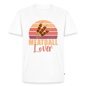 Meatball Lovers Gifts - Men's Premium Organic T-Shirt - white - Front - Nico (187cm)