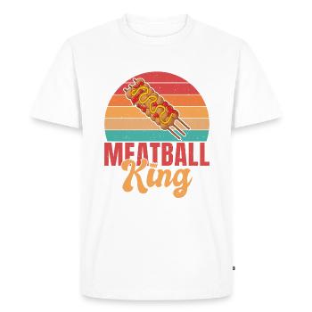 Meatball Lovers Gifts - Men's Premium Organic T-Shirt - white - Front - Nico (187cm)