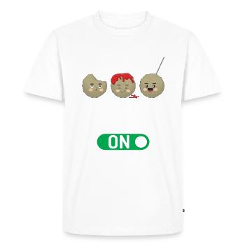 Meatball Lovers Gifts - Men's Premium Organic T-Shirt - white - Front - Nico (187cm)