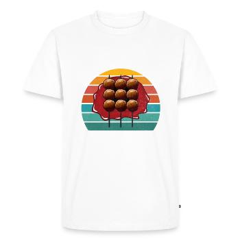 Meatball Lovers Gifts - Men's Premium Organic T-Shirt - white - Front - Nico (187cm)