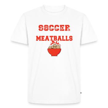 Cadeaux pour les amateurs de boulettes de viande - T-shirt Premium bio Homme - blanc - Devant - Nico (187cm)