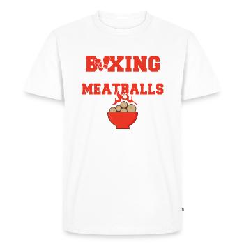 Cadeaux pour les amateurs de boulettes de viande - T-shirt Premium bio Homme - blanc - Devant - Nico (187cm)