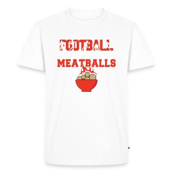 Cadeaux pour les amateurs de boulettes de viande - T-shirt Premium bio Homme - blanc - Devant - Nico (187cm)