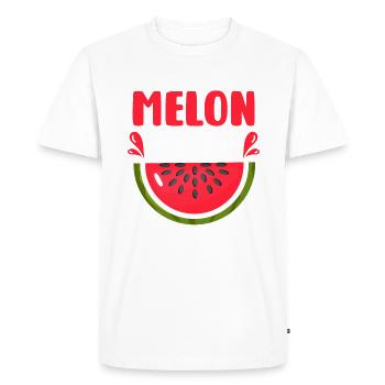 Melon Poison - Men's Premium Organic T-Shirt - white - Front - Nico (187cm)