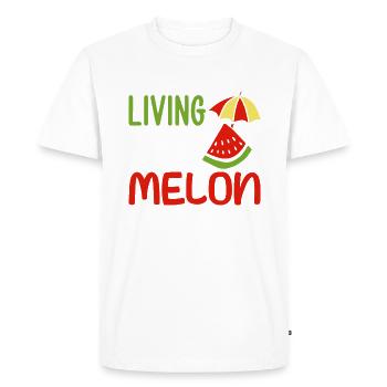 Melon Poison - Men's Premium Organic T-Shirt - white - Front - Nico (187cm)