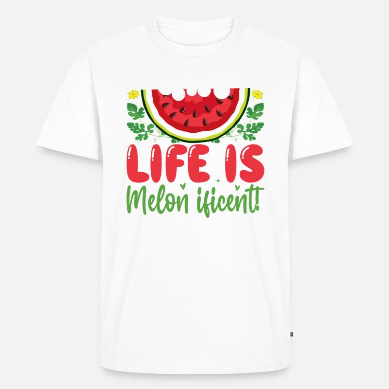Melon Gift - Männer Premium Bio T-Shirt - Weiß