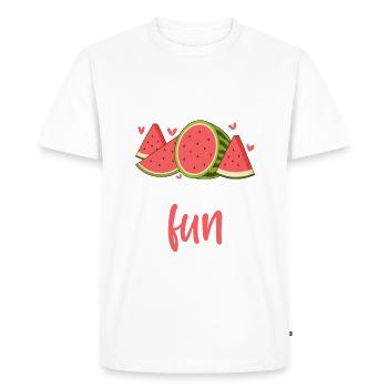 Melon Poison - Men's Premium Organic T-Shirt - white - Front - Nico (187cm)