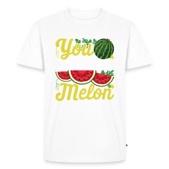 Melon Poison - Men's Premium Organic T-Shirt - white - Front - Nico (187cm)