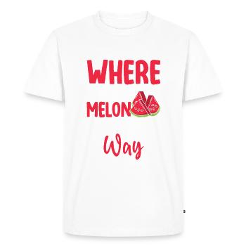 Melon Poison - Men's Premium Organic T-Shirt - white - Front - Nico (187cm)