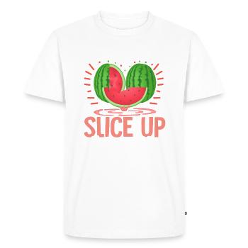Melon Poison - Men's Premium Organic T-Shirt - white - Front - Nico (187cm)