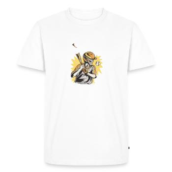 Cadeaux pour les amateurs de pâtes - T-shirt Premium bio Homme - blanc - Devant - Nico (187cm)
