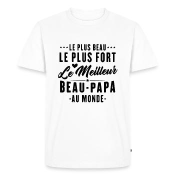 The best dad in the world - Men's Premium Organic T-Shirt - white - Front - Nico (187cm)