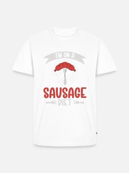 Sausage Lover - Männer Premium Bio T-Shirt - Weiß