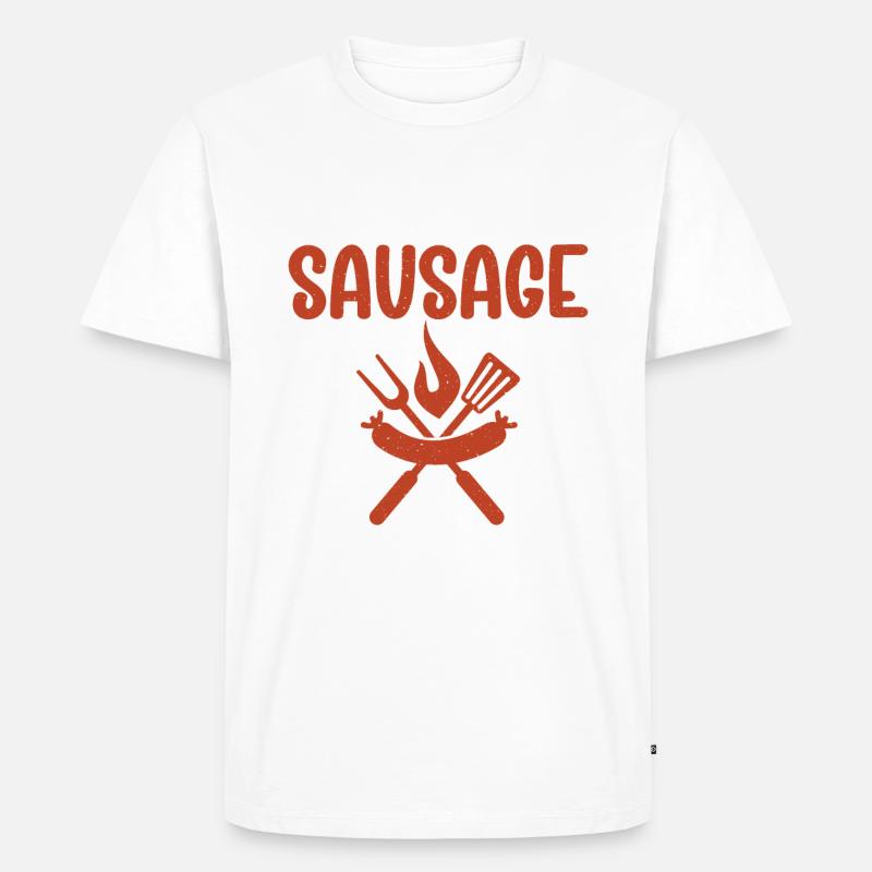 Sausage Lover - Männer Premium Bio T-Shirt - Weiß