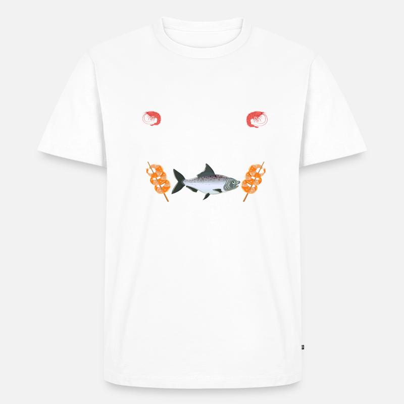 Seafood Lover Gift - Männer Premium Bio T-Shirt - Weiß
