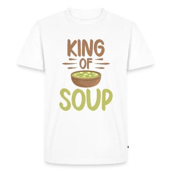Cadeaux pour les amateurs de soupe - T-shirt Premium bio Homme - blanc - Devant - Nico (187cm)