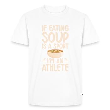 Cadeaux pour les amateurs de soupe - T-shirt Premium bio Homme - blanc - Devant - Nico (187cm)