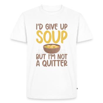 Cadeaux pour les amateurs de soupe - T-shirt Premium bio Homme - blanc - Devant - Nico (187cm)