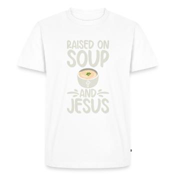 Cadeaux pour les amateurs de soupe - T-shirt Premium bio Homme - blanc - Devant - Nico (187cm)