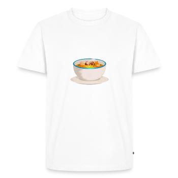 Cadeaux pour les amateurs de soupe - T-shirt Premium bio Homme - blanc - Devant - Nico (187cm)