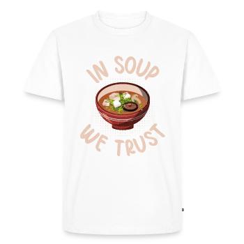 Soup Lovers Gifts - Men's Premium Organic T-Shirt - white - Front - Nico (187cm)