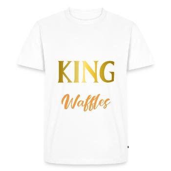 Cadeaux pour les amateurs de gaufres - T-shirt Premium bio Homme - blanc - Devant - Nico (187cm)