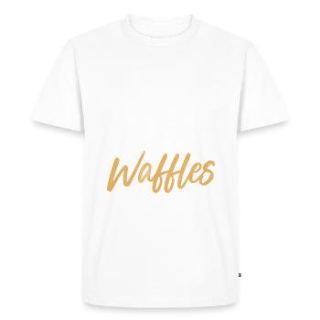 Waffle Lover Gifts - Men's Premium Organic T-Shirt - white - Front - Nico (187cm)