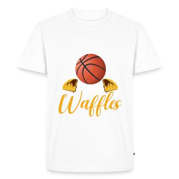 Waffle Lover Gifts - Men's Premium Organic T-Shirt - white - Front - Nico (187cm)