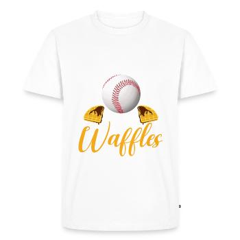 Cadeaux pour les amateurs de gaufres - T-shirt Premium bio Homme - blanc - Devant - Nico (187cm)