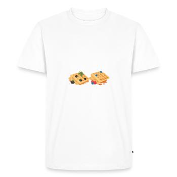 Cadeaux pour les amateurs de gaufres - T-shirt Premium bio Homme - blanc - Devant - Nico (187cm)
