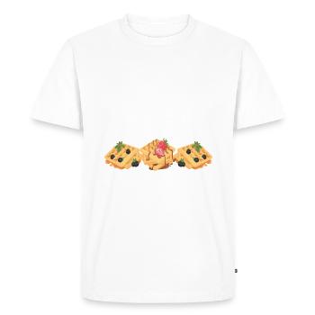 Waffle Lover Gifts - Men's Premium Organic T-Shirt - white - Front - Nico (187cm)