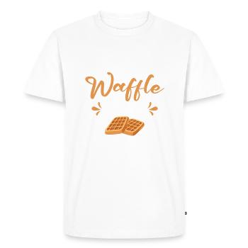 Cadeaux pour les amateurs de gaufres - T-shirt Premium bio Homme - blanc - Devant - Nico (187cm)