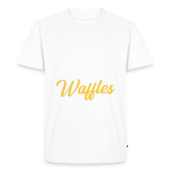 Cadeaux pour les amateurs de gaufres - T-shirt Premium bio Homme - blanc - Devant - Nico (187cm)