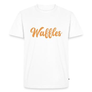 Cadeaux pour les amateurs de gaufres - T-shirt Premium bio Homme - blanc - Devant - Nico (187cm)