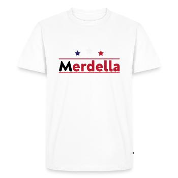 Merdella - T-shirt Premium bio Homme - blanc - Devant - Nico (187cm)