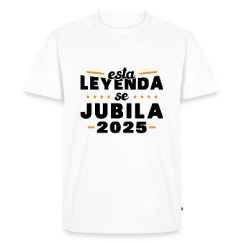 Humour 2025 Cadeau de retraite, Retraité 2025 - T-shirt Premium bio Homme - blanc - Devant - Nico (187cm)