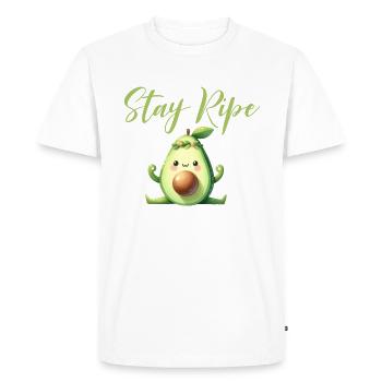 Avocado Gifts - Men's Premium Organic T-Shirt - white - Front - Nico (187cm)