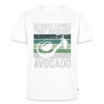 Avocado Gifts - Men's Premium Organic T-Shirt - white - Front - Nico (187cm)
