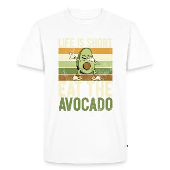 Avocado Gifts - Men's Premium Organic T-Shirt - white - Front - Nico (187cm)