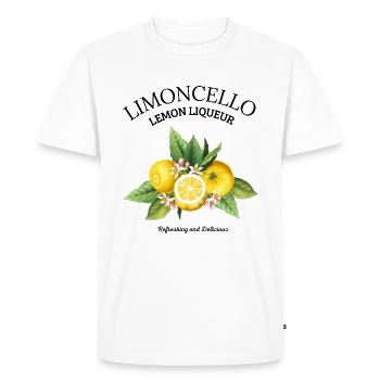 T-shirt d’été pour femme à motif fruits - T-shirt Premium bio Homme - blanc - Devant - Nico (187cm)