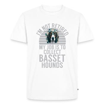 Cadeaux Basset Hound - T-shirt Premium bio Homme - blanc - Devant - Nico (187cm)